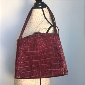 Classiques Entier Patent Croc Print Shoulder Bag